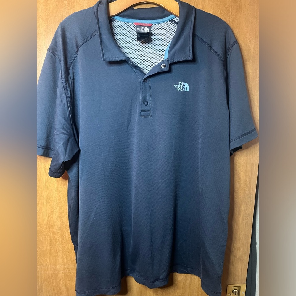 The North Face Shirt Mens XL Blue Short Sleeve‎ 1/4 button